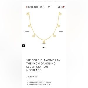 Roberto Coin fine jewelry 7 station dangling diamond necklace